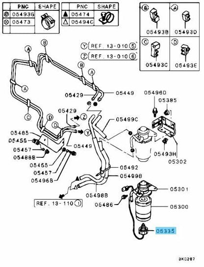 MITSUBISHI MONTERO V6#W NM NP 01-06 Genuine Fuel Filter Sensor MR514545 OEM