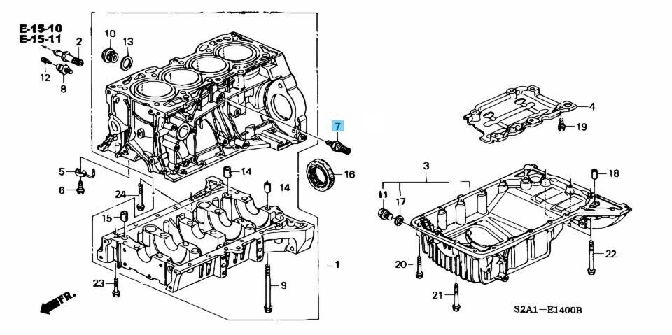 HONDA S2000 AP1 2000-2005 Genuine F20C Knock Detonation Sensor 30530-PCX-003 OEM