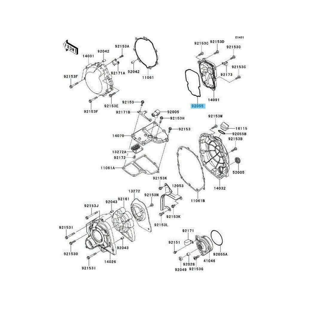 KAWASAKI NINJA ZX-14/R ZX1400 2006-2023 Genuine Pulser Cover Ring-O 92055-0086