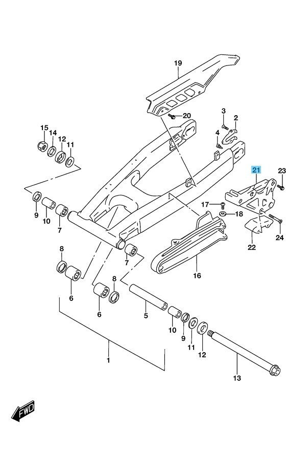SUZUKI DR650SE 1996-2009 2011-2024 Genuine Chain Guide 61340-15E00 OEM