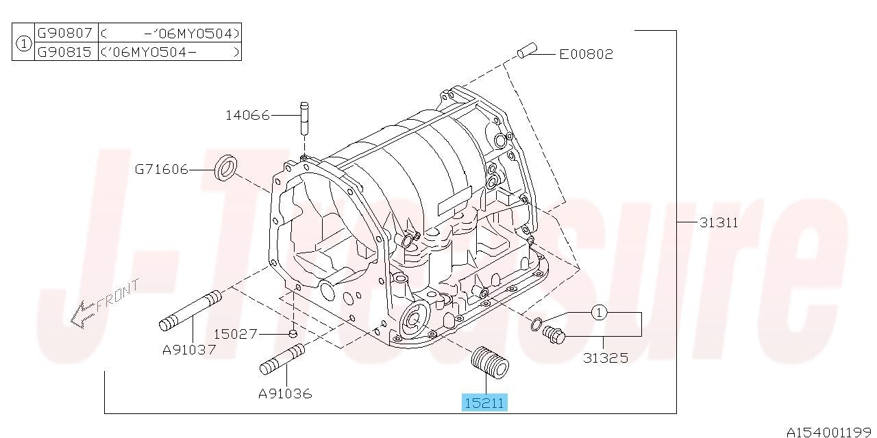 SUBARU FORESTER SF# SG# 1999-2008 Genuine Oil Filter Stud 15211AA000 OEM