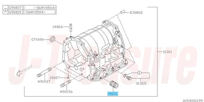 SUBARU FORESTER SF# SG# 1999-2008 Genuine Oil Filter Stud 15211AA000 OEM
