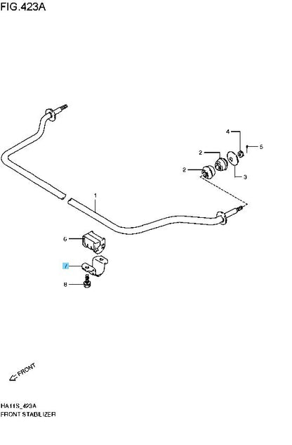 SUZUKI ALTO WORKS HA21S 94-98 Genuine Fr/ Stabilizer Bracket 42441-70B00 x2 Set