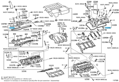 TOYOTA HIGHLANDER GSU40/50 01-17 Genuine Spark plug Tube Seal 11193-70010 x6 Set