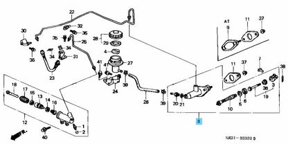 HONDA CIVIC INTEGRA DEL SOL Genuine Clutch Master Cylinder 46920-SR3-013 OEM