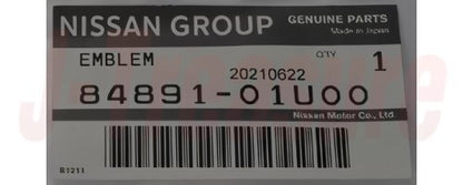 NISSAN SKYLINE GT-R BNR32 R32 1989-1994 Genuine Trunk Lid Emblem 84891-01U00 OEM
