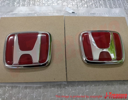 HONDA INTEGRA TYPE-R DC2 1997-2001 Genuine Red Emblem Badg Front & Rear Set OEM