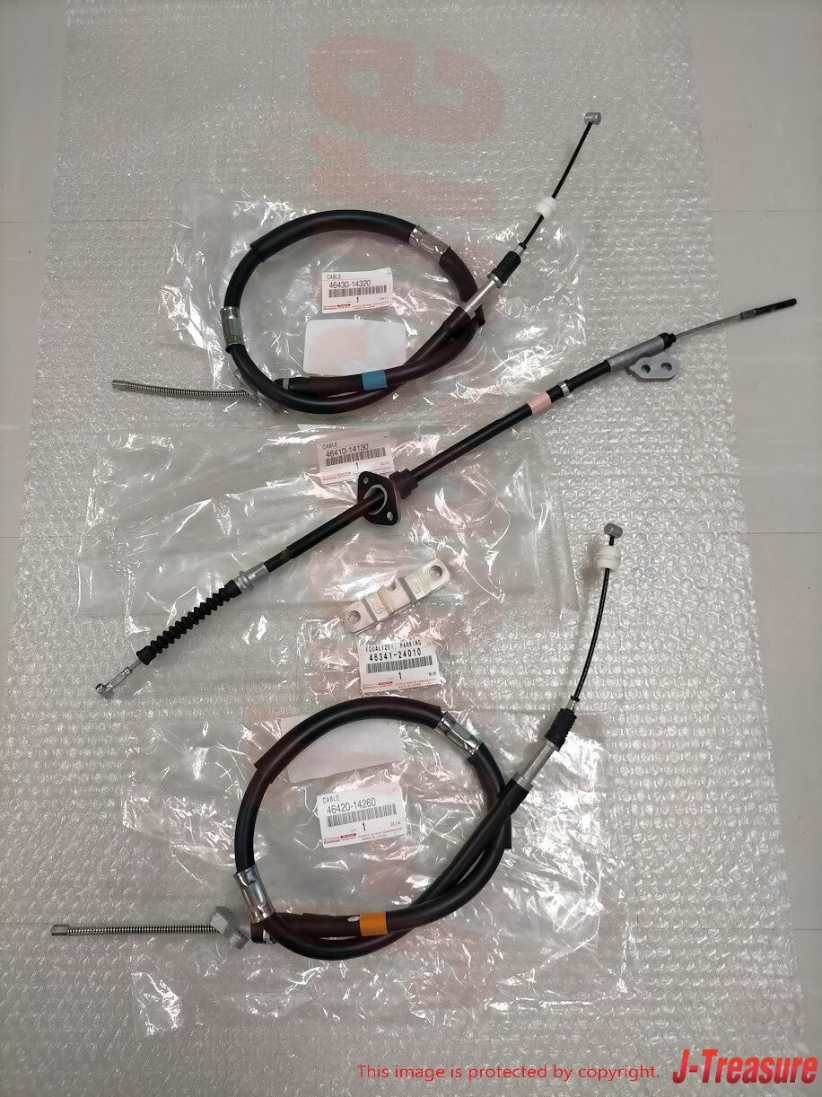TOYOTA SUPRA JZA80 Genuine Parking Brake Cable Assy FR & RH & LH & Equalizer Set