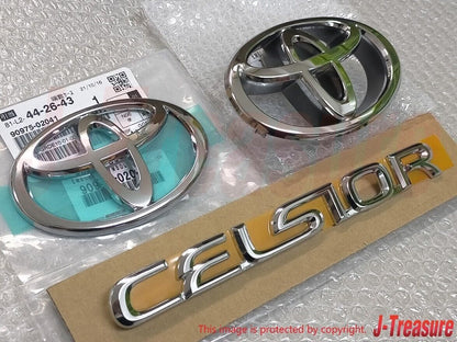 TOYOTA CELSIOR LS430 LS400 UCF30 UCF31 Genuine Emblem Badge Front Rear Set OEM