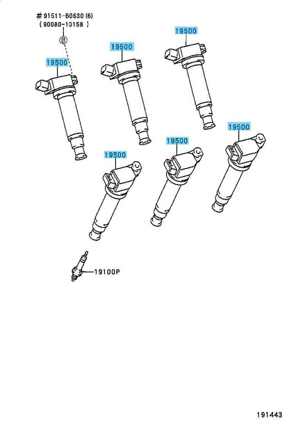 TOYOTA LEXUS ES300 MCV20 MCV30 99-03 Genuine Ignition Coil Assy 90919-02234