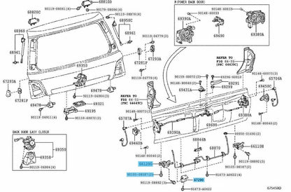 TOYOTA LAND CRUISER LEXUS LX570 Genuine Back Door Damper & Hinge & Screw Set OEM