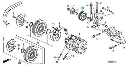 HONDA ACURA NSX NA1 NA2 1991-2005 Genuine Idle Pulley Comp 38942-PR7-A00 OEM