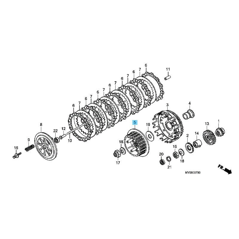 HONDA XR650L '93-09 '12-25 Genuine Clutch Center(28T) 22120-KN8-000 OEM