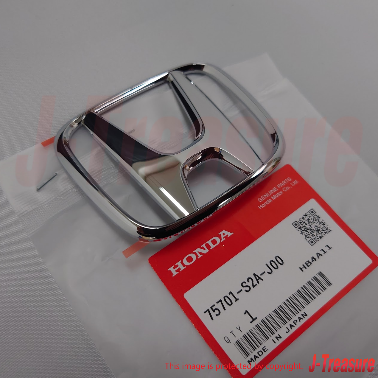 HONDA S2000 AP2 2004-2009 Genuine F/R Center "H" Emblem & Push 4mm Nut Set OEM