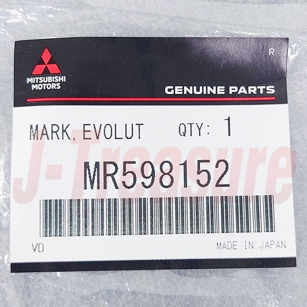 MITSUBISHI LANCER EVOLUTION VII Evo7 CT9A Genuine Rear Emblem Badge MR598152 OEM