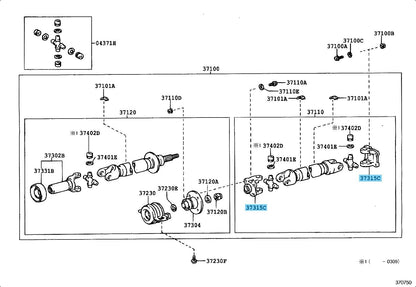 TOYOTA LAND CRUISER FZJ100 95-97 Genuine Universal Joint Flange Yoke 37315-35040