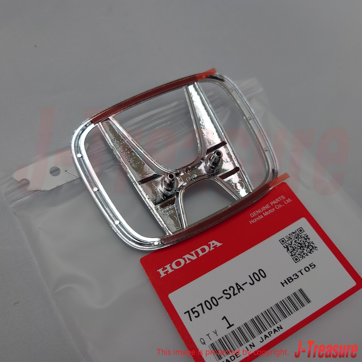 HONDA S2000 AP2 2004-2009 Genuine F/R Center "H" Emblem & Push 4mm Nut Set OEM