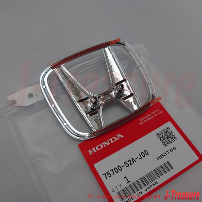 HONDA S2000 AP2 2004-2009 Genuine F/R Center "H" Emblem & Push 4mm Nut Set OEM