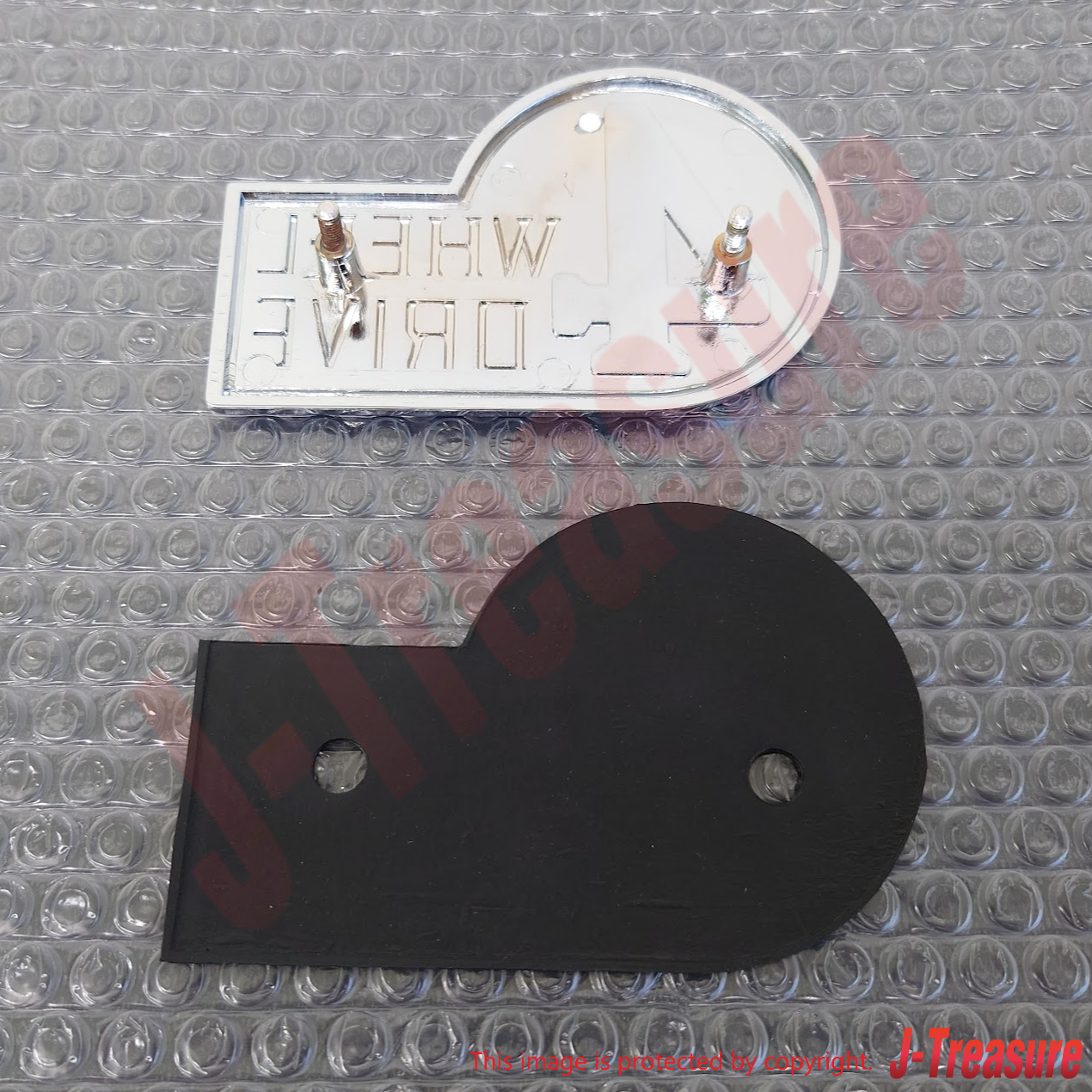 TOYOTA LAND CRUISER BJ40 FJ40 Genuine Rear "4WD" Emblem & Rear Plate Pad Set