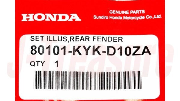 HONDA CRF110F 2019-2023 Genuine Rear Fender Set Type1 80101-KYK-D10ZA OEM