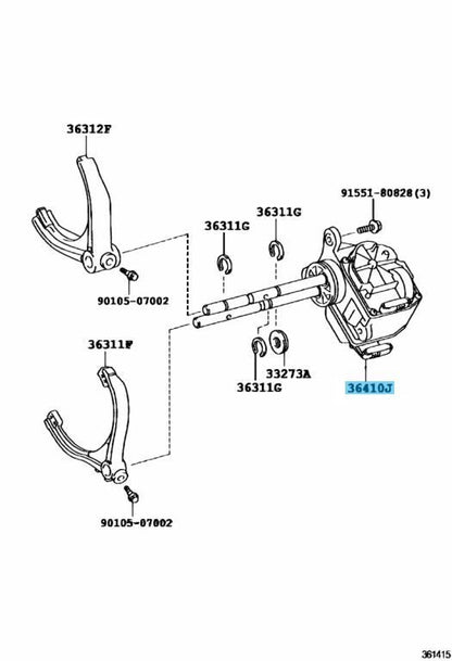 TOYOTA SEQUOIA 2008-2010 Genuine Transfer Shift Actuator Assy 36410-34041 OEM