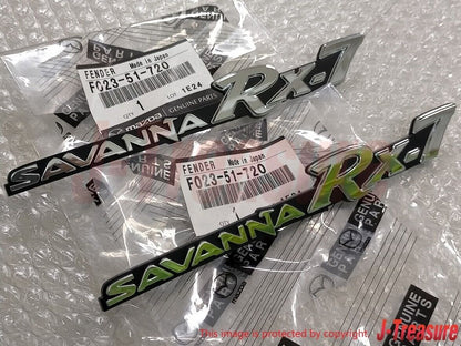 MAZDA RX-7 SAVANNA SA22C 83-85 Genuine Fender Badge Emblem 2set F023-51-720 OEM