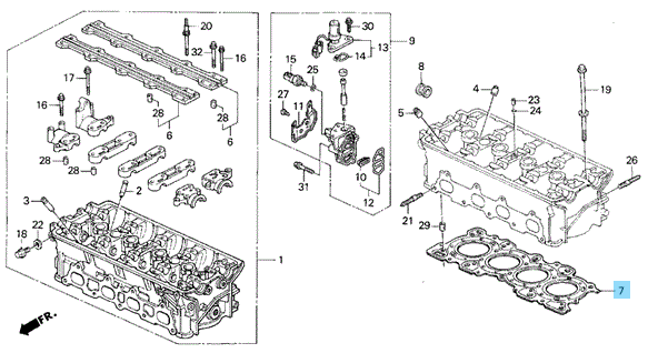 HONDA CIVIC ACURA INTEGRA B16 B18 Genuine Cylinder Head Gasket 12251-P30-014 OEM