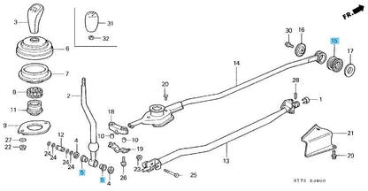 HONDA ACURA INTEGRA DC2 86-89 94-01 Genuine Ext/End Rubber & Rr/Joint Bush Set
