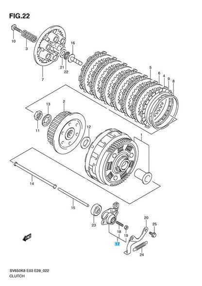 SUZUKI SV650 2003-2010 Genuine Clutch Release Screw Assy 23200-11D00 OEM