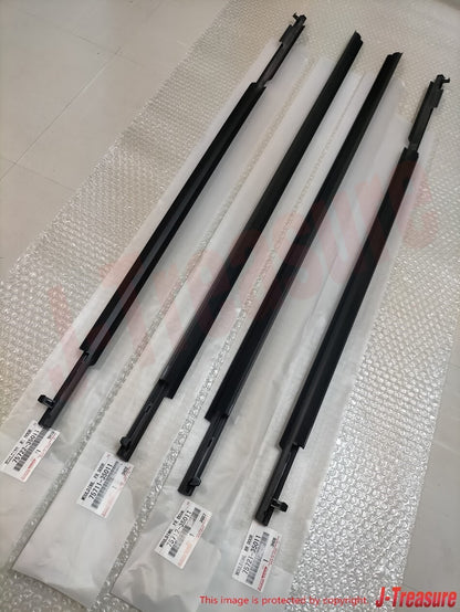 TOYOTA 4RUNNER 10-22 Genuine Door Belt Molding Weatherstrip Front Rear 4pcs OEM