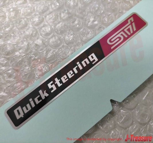 SUBARU IMPREZA WRX STI GDB 02-07 Genuine Quick Steering Sticker Decal 91572FE000