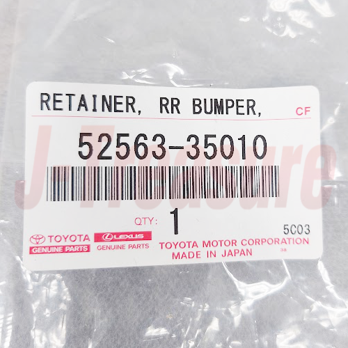 TOYOTA 4RUNNER GRN21# 03-06 Genuine Rear Bumper Upper Retainer LH 52563-35010
