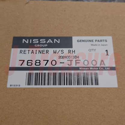 NISSAN GT-R GTR R35 2009-2021 Genuine Weatherstrip Retainer RH 76870-JF00A OEM
