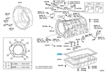 TOYOTA 4RUNNER GRN2## 03-22 Genuine Transmission Oil Strainer Gasket O-Ring Set