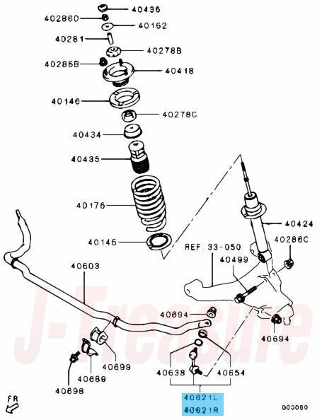 MITSUBISHI MONTERO V8#W 08-19 Genuine F/Suspension Stabilize Link RH & LH Set