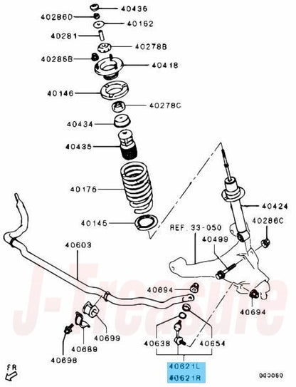 MITSUBISHI MONTERO V8#W 08-19 Genuine F/Suspension Stabilize Link RH & LH Set