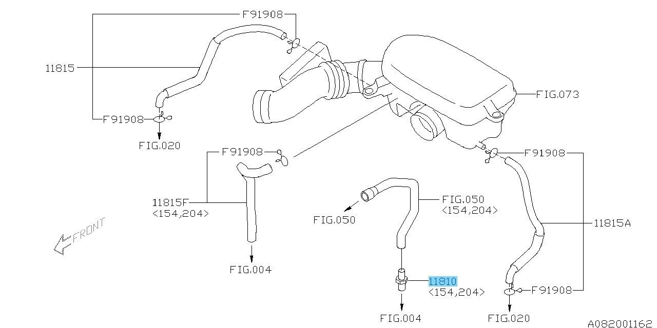 SUBARU IMPREZA GD9 2000-2014 Genuine PCV Control Valve Complete 11810AA040 OEM