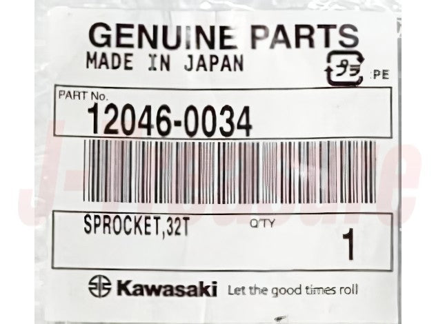 KAWASAKI NINJA ZX-10R ZX1000C 2004-2005 Genuine Sprocket(32T) 12046-0034 OEM