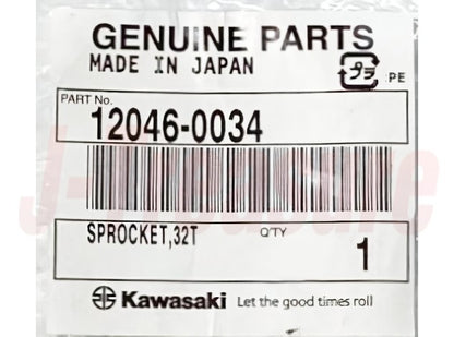 KAWASAKI NINJA ZX-10R ZX1000C 2004-2005 Genuine Sprocket(32T) 12046-0034 OEM