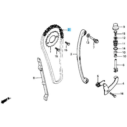 HONDA XR200R 1981-1983 1986-2002 Genuine Cam Chain(100L) 14401-958-003 OEM