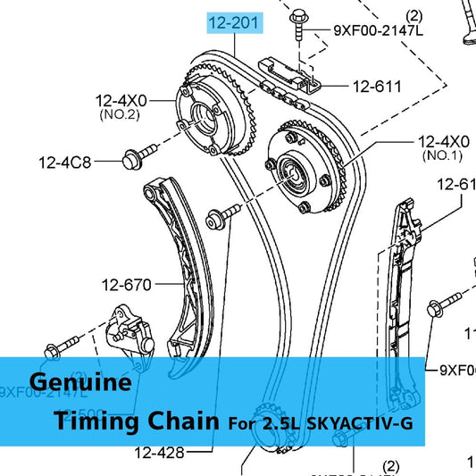 MAZDA MAZDA3 BM BN Genuine Timing Chain PY01-12-201A OEM For 2.5L SKYACTIV-G