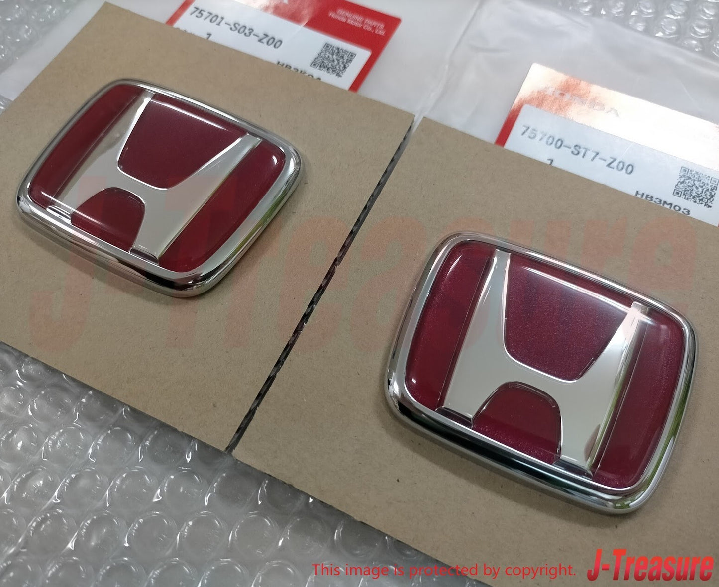 HONDA CIVIC TYPE-R EK9 99-00 Genuine Late Model Red Emblem Front & Rear Set OEM