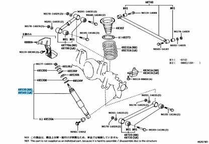 TOYOTA LEXUS LX570 2008-2021 Genuine Rear Shock Absorber 48530-69415 x2 Set OEM