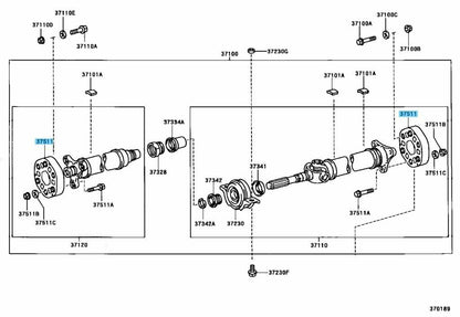 TOYOTA LEXUS Genuine Driveshaft Flexible Coupling Flex Plate 37511-30020 OEM