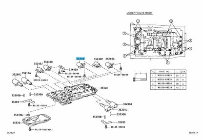 TOYOTA LEXUS LX570 URJ20# 08-16 Genuine A / T 3Way Solenoid Assy 35240-50050 OEM