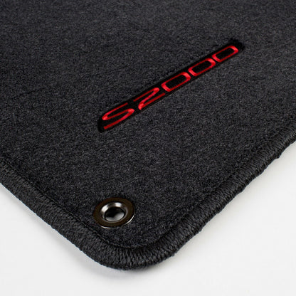 HONDA S2000 Genuine Floor Mat Set Black with Red Letters 83600-S2A-A01ZA OEM LHD