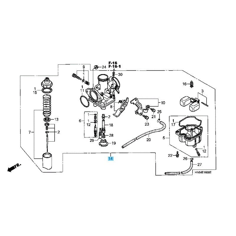 HONDA SPORTRAX 250EX TRX250EX '01-05 Genuine Carburetor Assy 16100-HN6-003 OEM