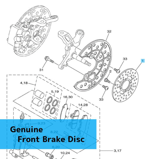 YAMAHA YFZ450R 2009-2013 Genuine Front Brake Disc 3GD-2582T-10-00 OEM