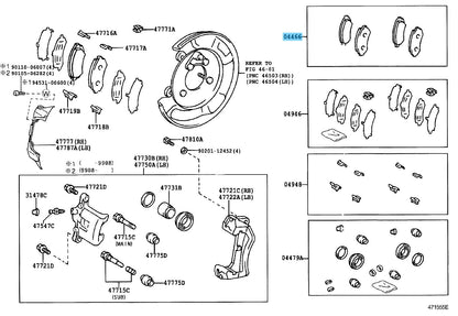 TOYOTA LEXUS LX470 UZJ100 '98-07 Genuine Rear Brake Disc(x2) & Brake Pad Set