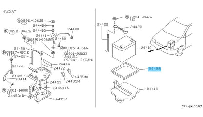 NISSAN MURANO Z50 Z51 03-14 Genuine D26 Size Battery Tray 24428-56L00 OEM